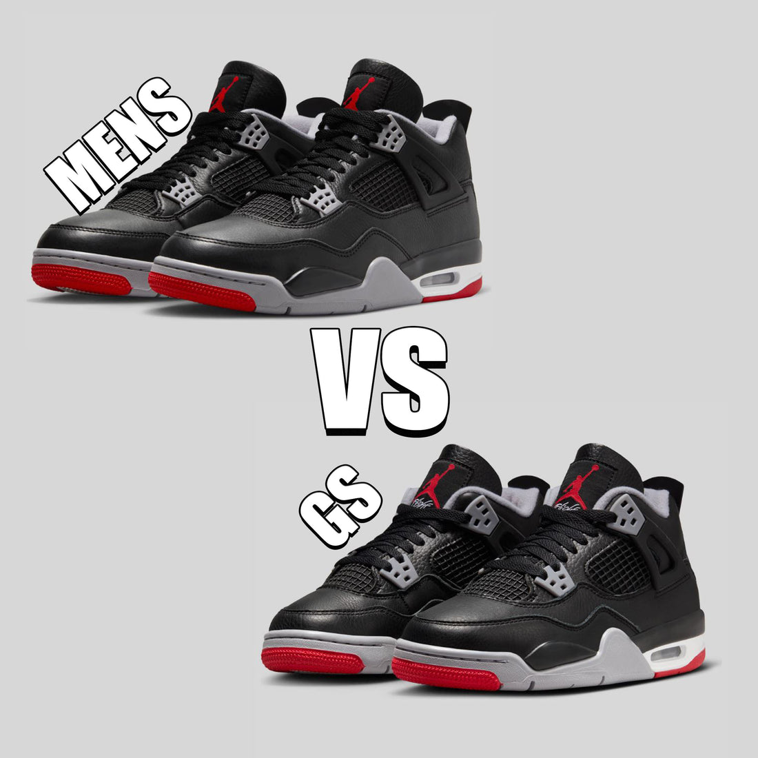 Care sunt diferențele dintre Air Jordan 4 ”Mens” și ”GS”?