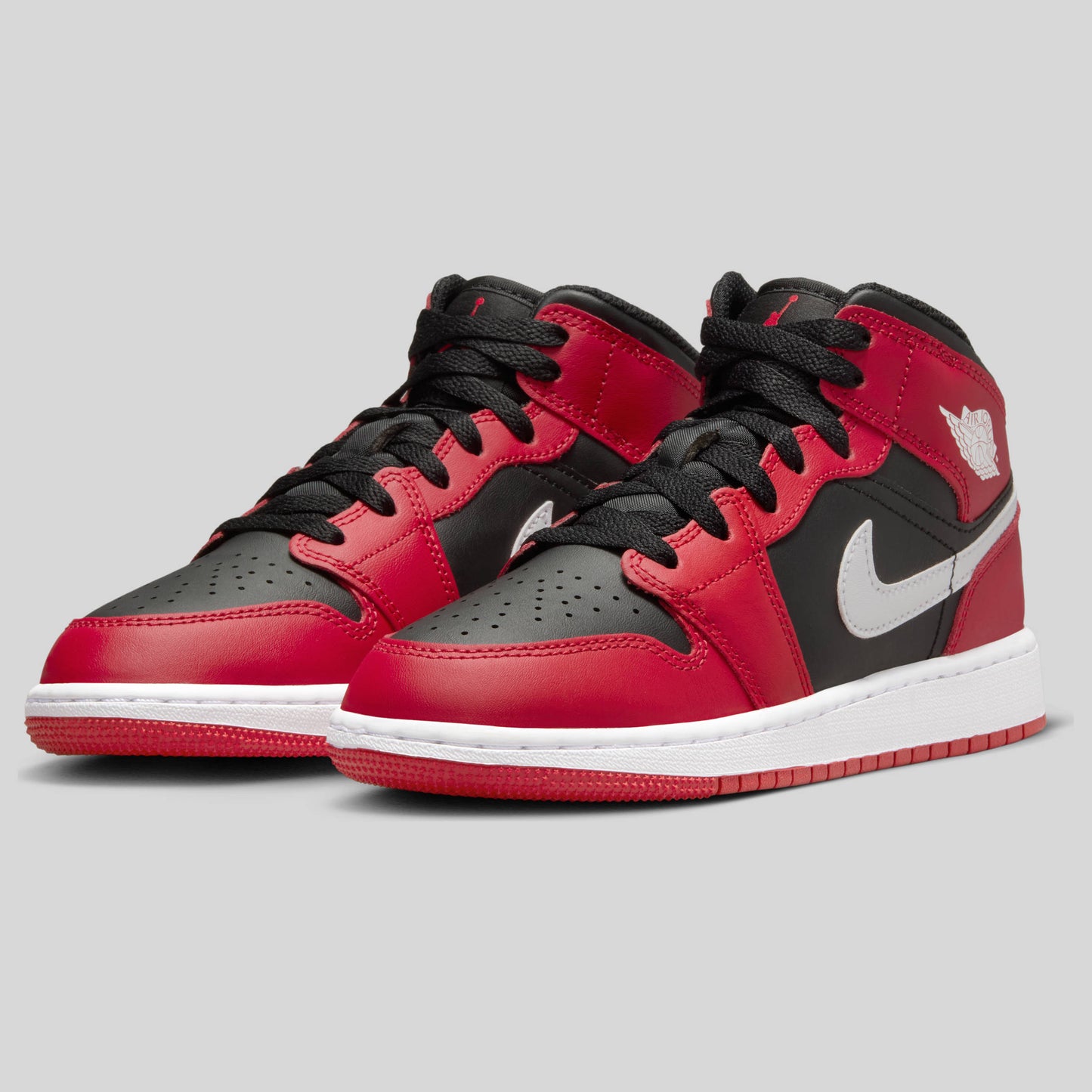 Air Jordan 1 Mid Gym Red Black White (GS)