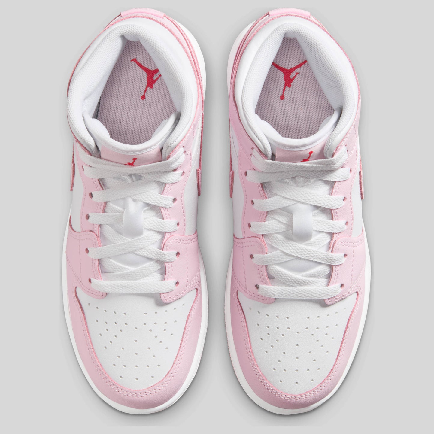 Air Jordan 1 Mid Pink Foam Fire Red (GS)