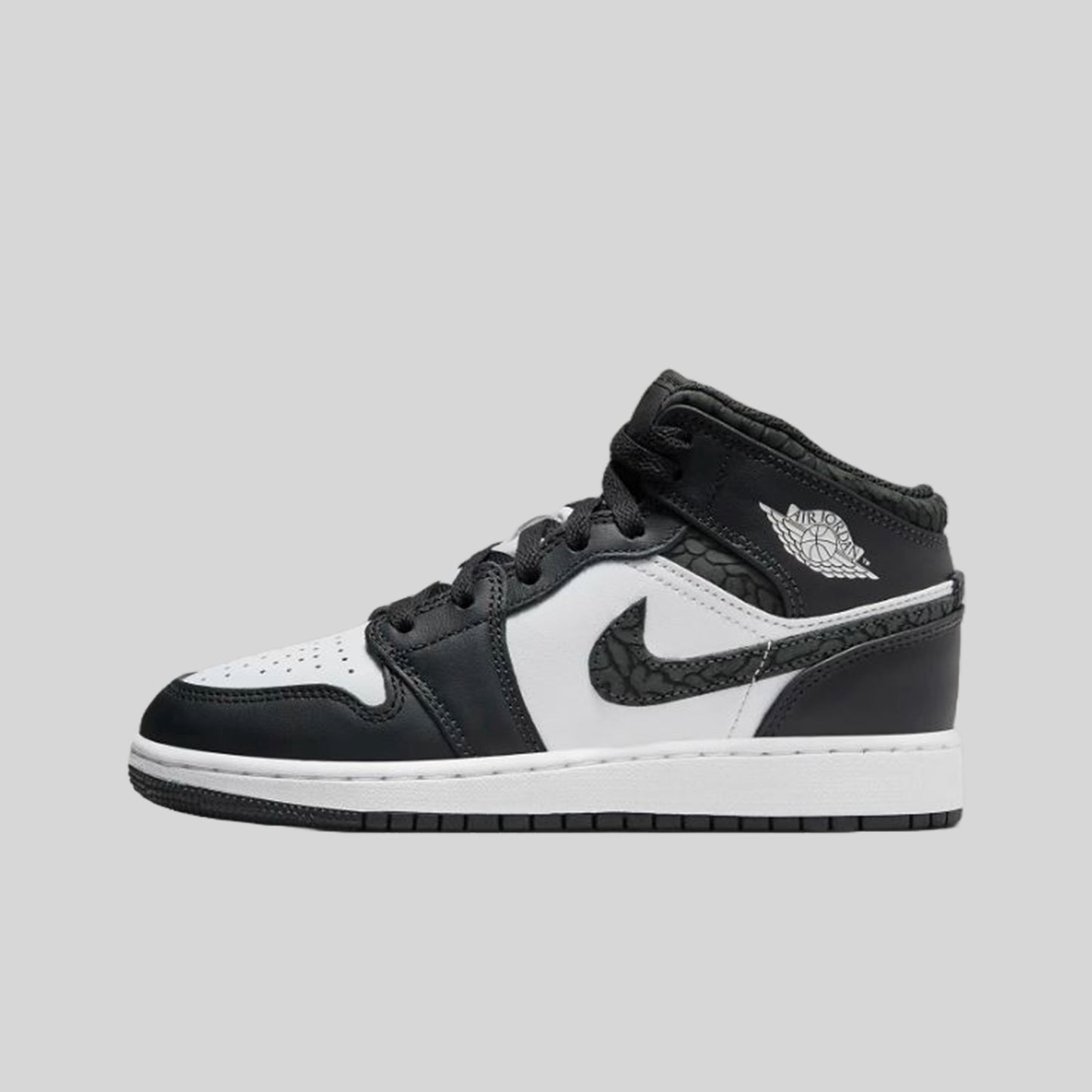 air jordan 1 mid se panda elephant (gs) FB9909-001