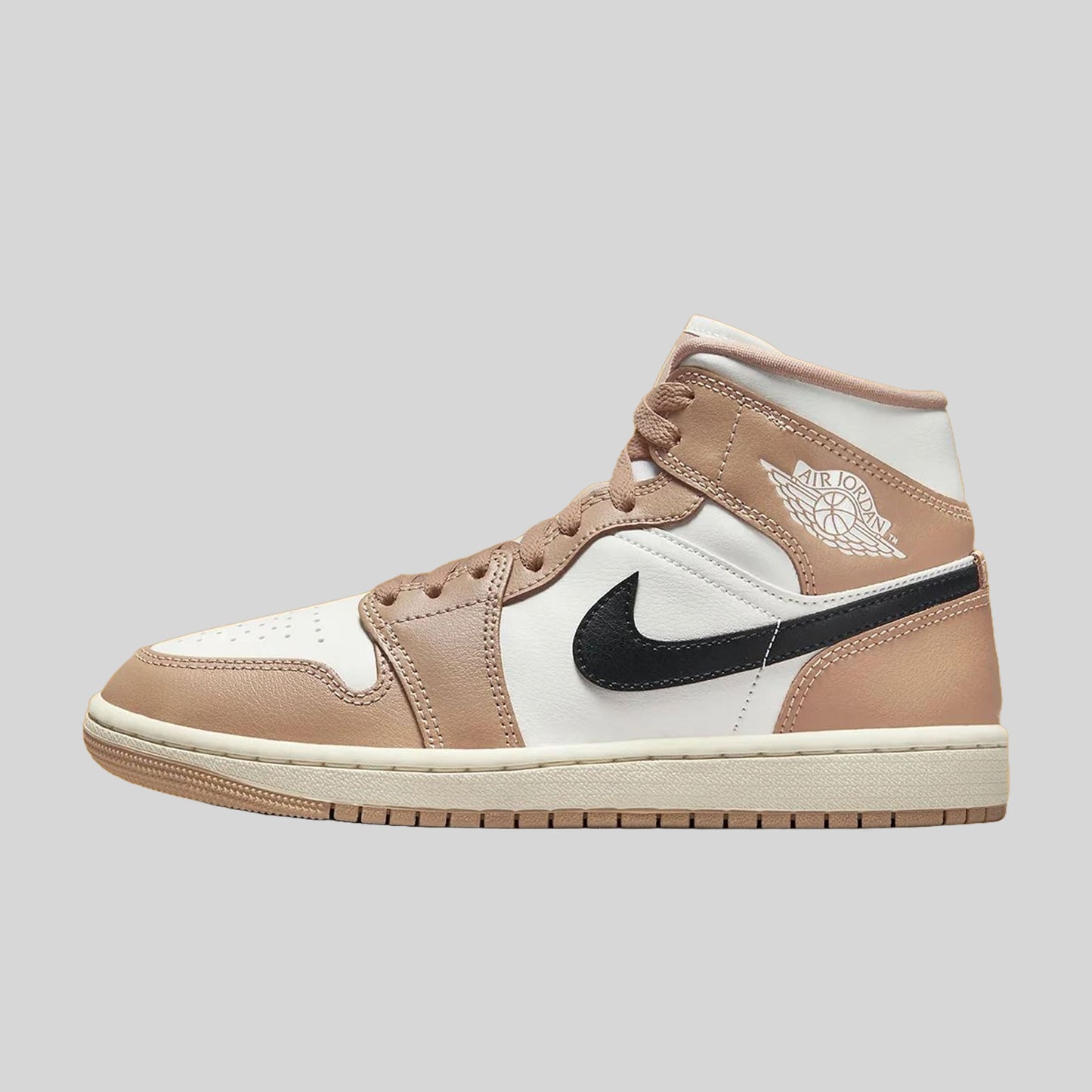 air jordan 1 mid tan black (w) BQ6472-103