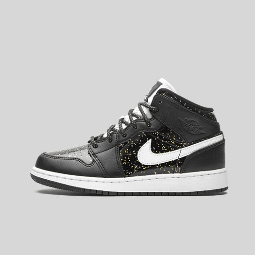 air jordan 1 mid black speckle (gs) AV5174-001