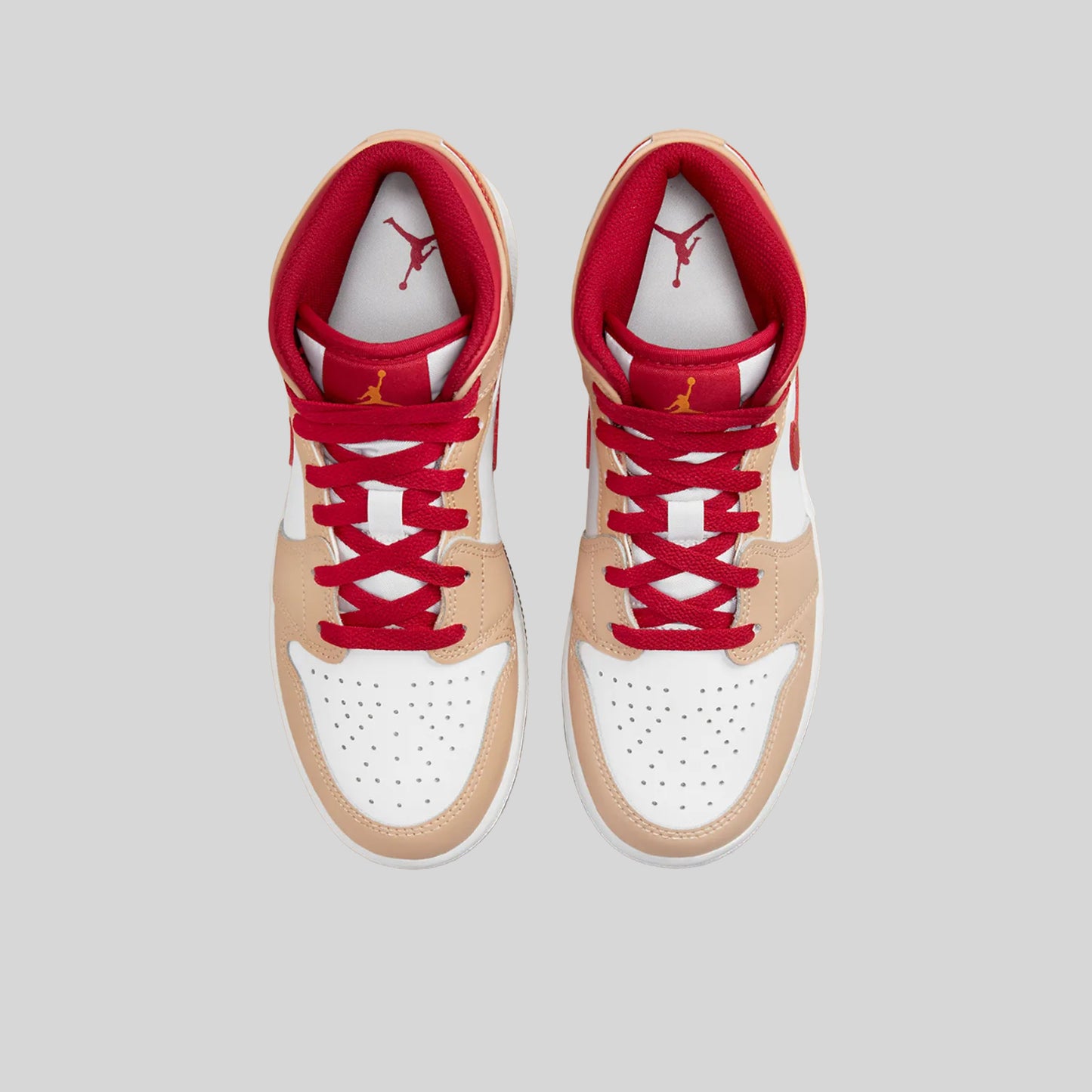 Air Jordan 1 Mid Light Curry Cardinal (GS)