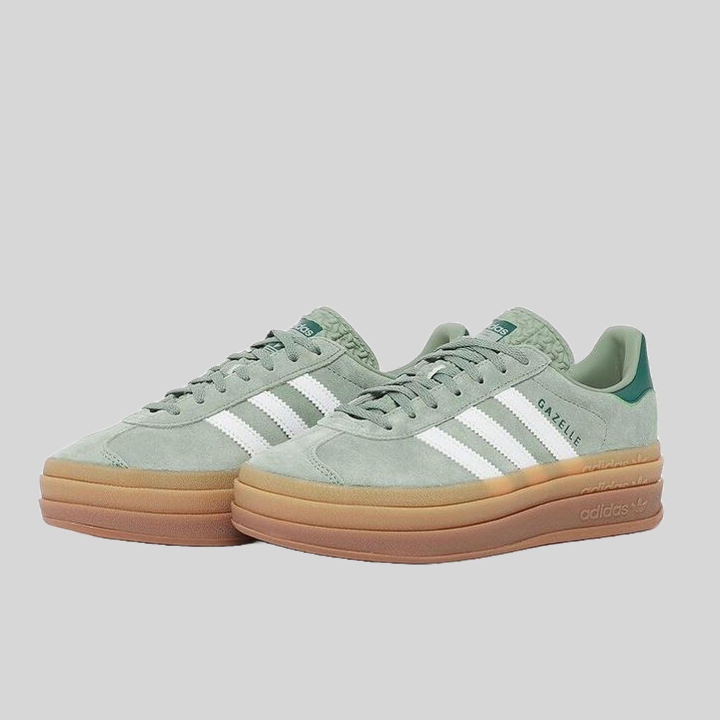 Adidas Gazelle Bold Silver Green Gum (W)