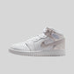 Air Jordan 1 Mid SE Distressed White Field Silver (GS)