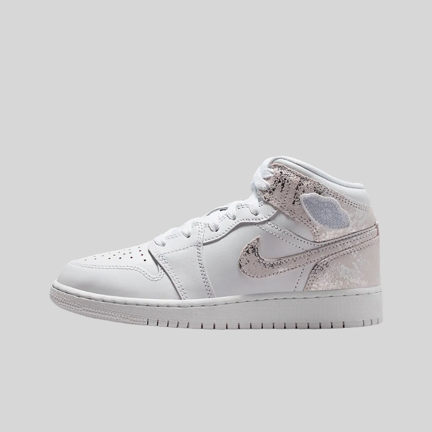 Air Jordan 1 Mid SE Distressed White Field Silver (GS)