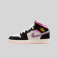 Air Jordan 1 Mid SE Black Pinksicle University Gold (GS)