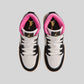 Air Jordan 1 Mid SE Black Pinksicle University Gold (GS)