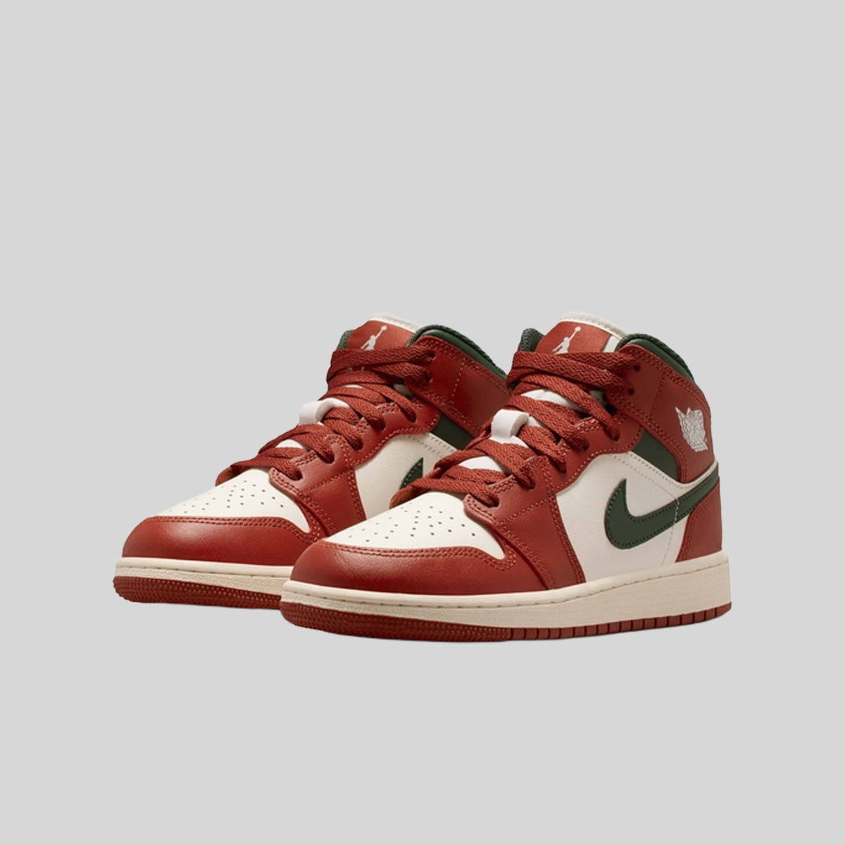Air Jordan 1 Mid Redstone Midnight Green (GS)