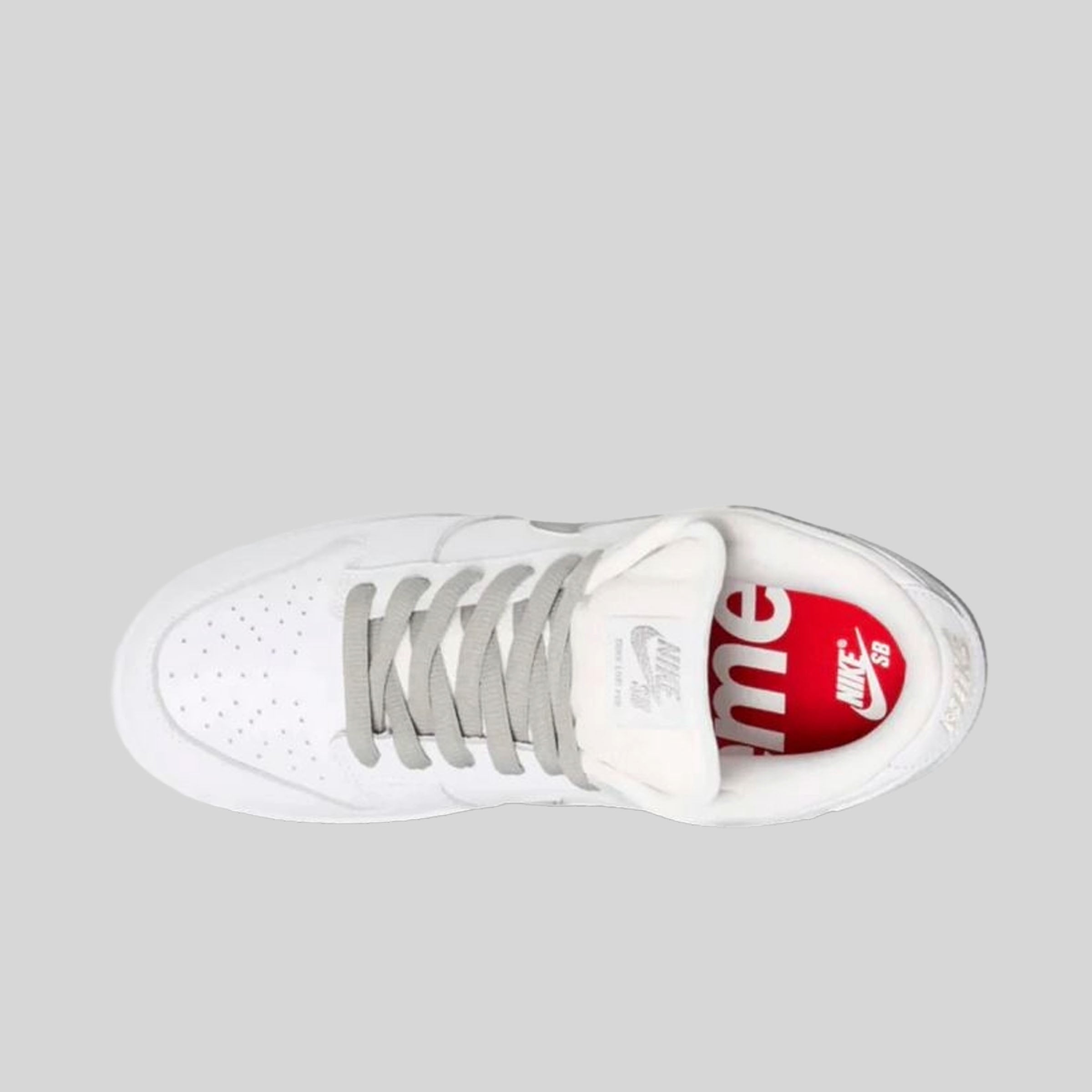 Nike SB Dunk Low Supreme 94 White Metallic Silver – OK Sneakers